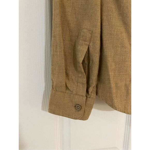 Patagonia Worn Wear Men’s M Brown Organic Cotton Long Sleeve Button Down Shirt - Picture 7 of 9